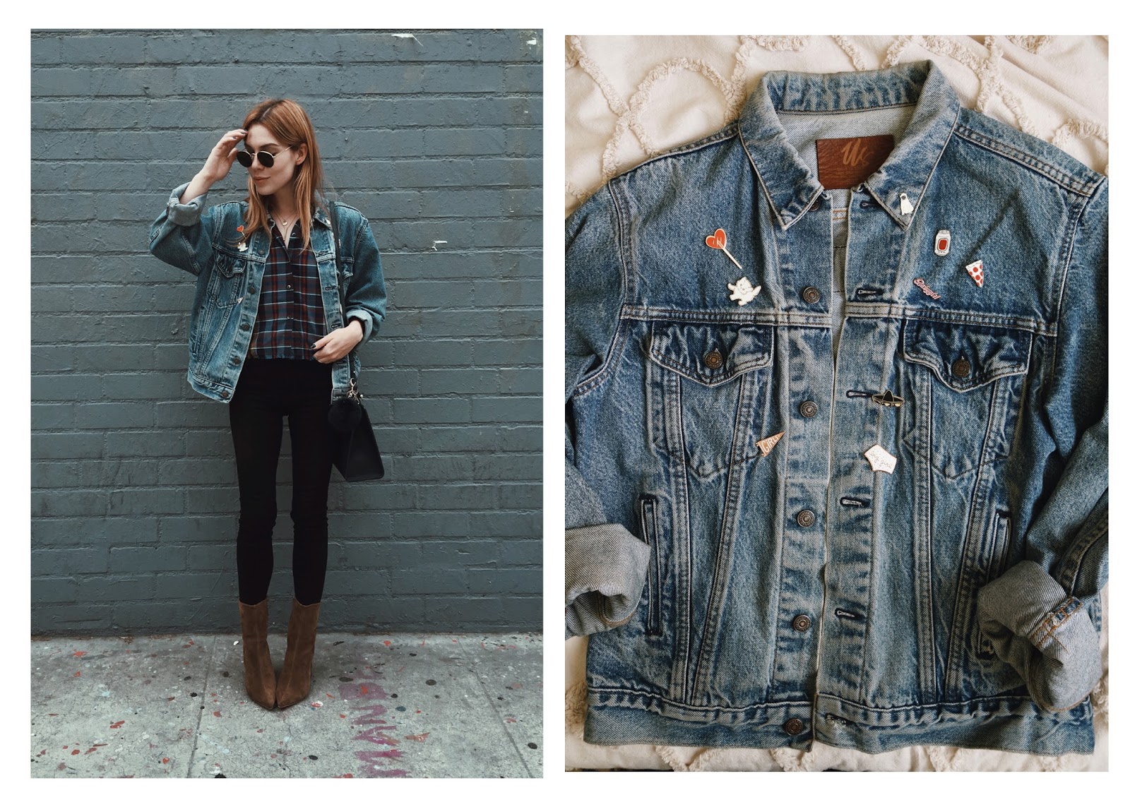 Jean jacket best sale pins and patches